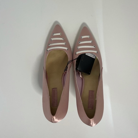 ✨Forever 21 Pink 💕Satin Stiletto 👠size 7.5 - Picture 4 of 7